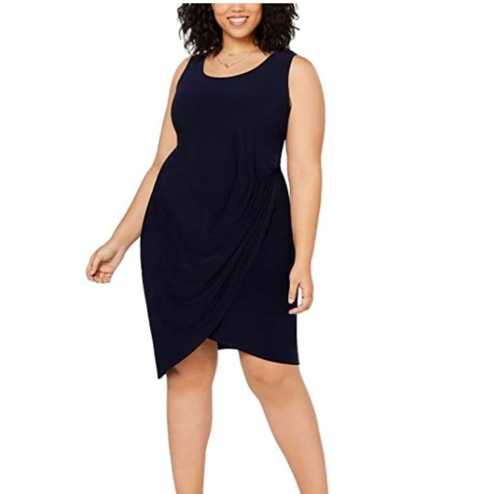 Love Squared Plus Size Draped Bodycon Dress 1X